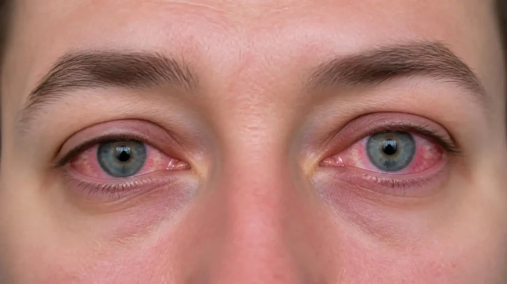 a person with conjunctivitis
